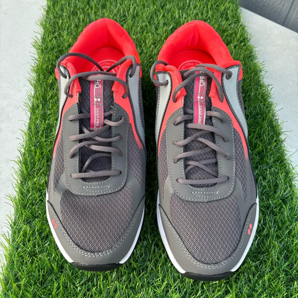 Ryka Womens Gray Orange Walking Shoes Size 11 Wide